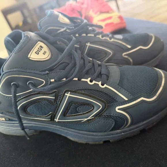 Dior Men's Navy Blue Athletic Sneakers - Picture 2 of 11